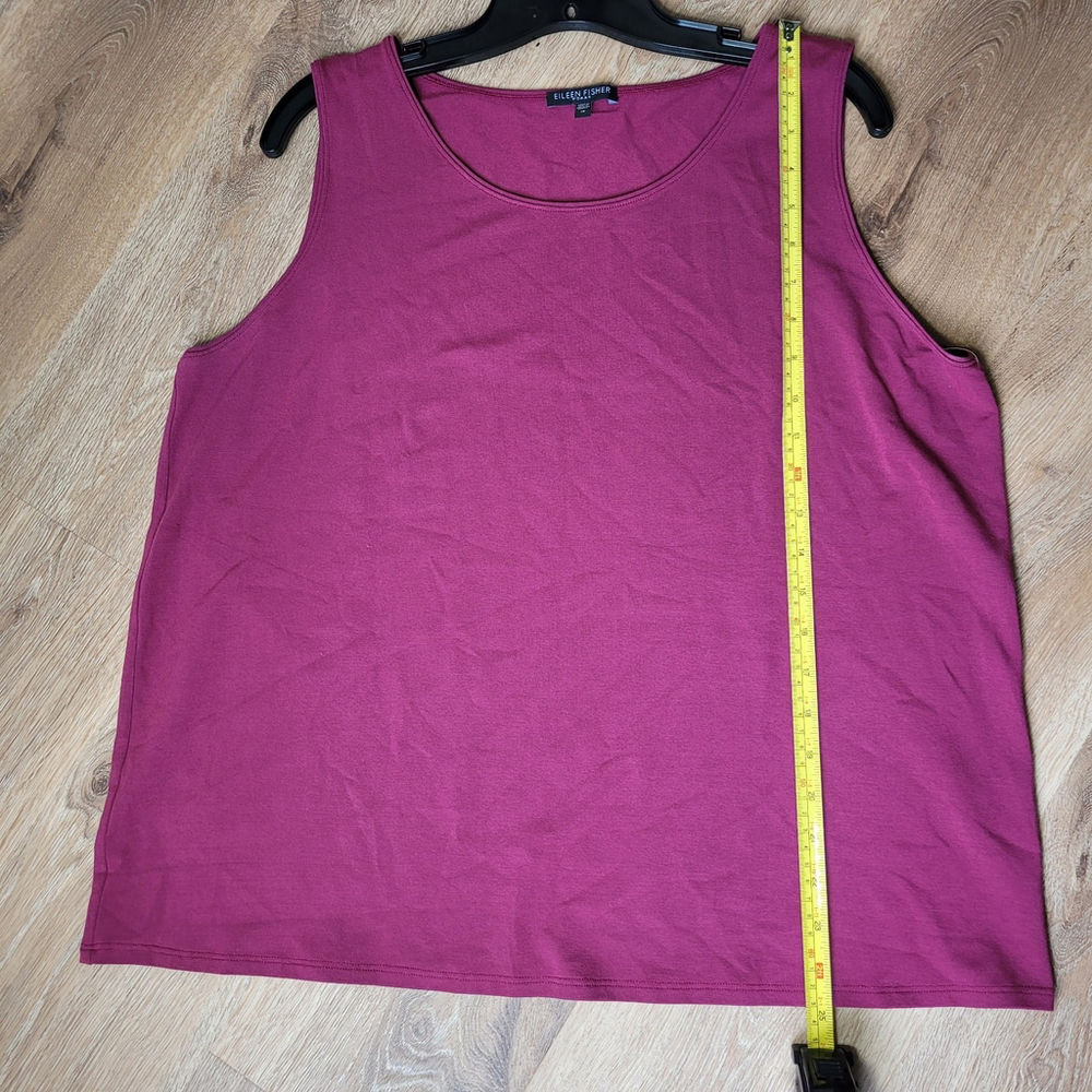 NWOT Eileen Fisher Women's Rayon Lycra Purple Tank Top Sleevless Size 1X - Picture 4 of 8